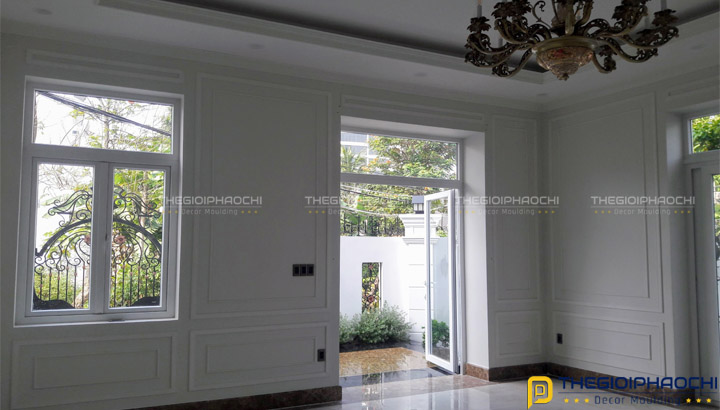 Thi Công Phào Chỉ Nhựa Hàn Quốc Biệt Thự Thiên Tuế